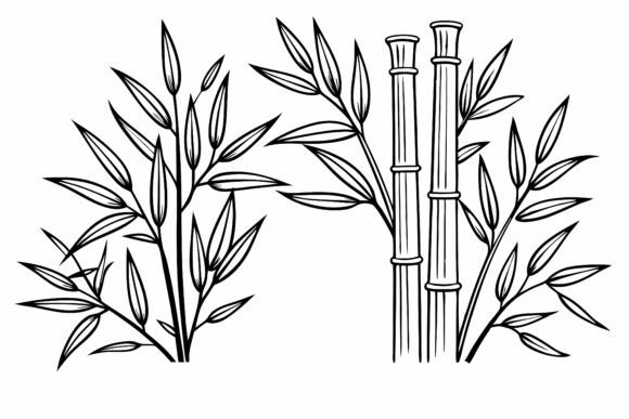 Bamboo Stems in Vintage Style: Unlock Your Creative Potential with Our Special AI EPS Collection
