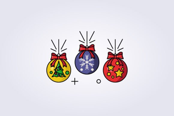 Christmas Balls Icon Vector Illustration
