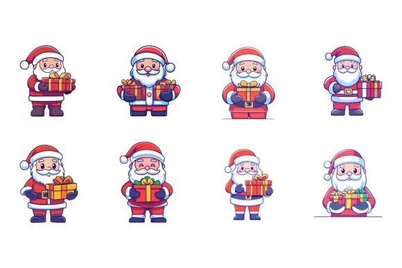 Cute Santa: A Practical Illustration Set for Modern Creative Projects