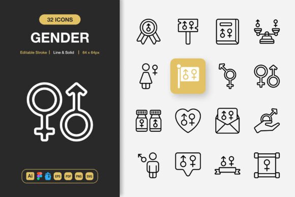 Gender Icons for Modern Design Projects