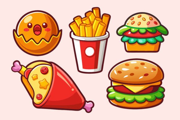 Set of Fast Food Vector Illustrations: A Practical Resource for Designers and Content Creators