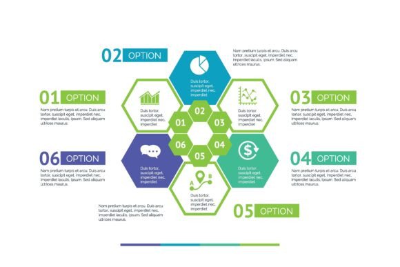 Six Hexagons Flower Process Chart Slide: A Fresh Take on Visual Storytelling